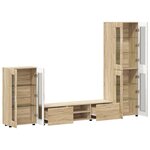 vidaXL Ensemble meuble TV FLORIN Chêne Sonoma Bois d'ingénierie