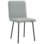 vidaXL Chaises à manger lot de 2 Gris clair Velours