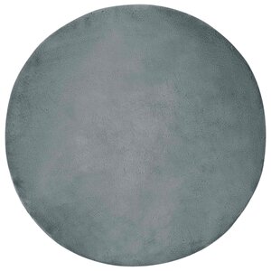 vidaXL Tapis en Fourrure Synthétique de Lapin Olite Anthracite Ø 80 cm