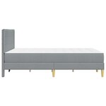 vidaXL Cadre de lit Gris clair 140 x 190 cm Polyester