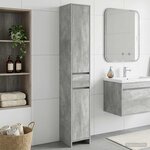 vidaXL Armoire de salle de bain Gris béton 30 x 33 x 190 cm