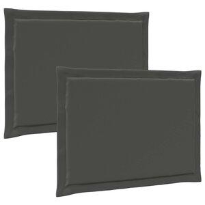 vidaXL Coussins de siège 2 pc Polyester Anthracite 47 x 36 x 2 cm
