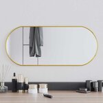 vidaXL Miroir mural Doré 70x30 cm Ovale
