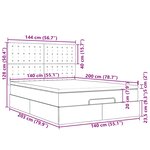 VidaXL Cadre de lit ottoman avec matelas blanc 140x200 cm similicuir