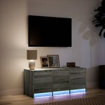 vidaXL Meuble TV avec LED sonoma gris 97x34x40 cm bois d'ingénierie