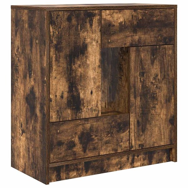 vidaXL Buffet avec tiroirs et portes chêne fumé 70 5x34x74 5 cm