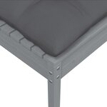 vidaXL Canapé 2 places de jardin et coussins Gris Bois de pin solide