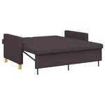 vidaXL Canapé-lit escamotable Marron foncé Tissu