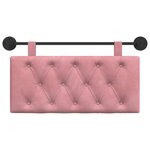 vidaXL Tête de lit suspendue Rose Velours