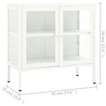 vidaXL Buffet Blanc 70x35x70 cm Acier et verre