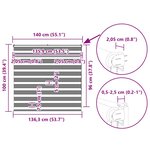 vidaXL Store zèbre gris foncé largeur du tissu 135 9 cm polyester