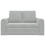 vidaXL Canapé-Lit Gris clair 148 x 71 x 83 cm Velours