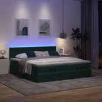 VidaXL Cadre de lit ottoman avec matelas vert foncé 180x200cm velours