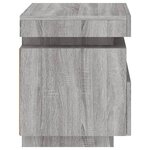 vidaXL Armoire de chevet avec lumières LED sonoma gris 40x39x48 5 cm