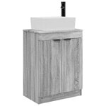 vidaXL Meuble de salle de bain avec évier Sonoma gris 54 x 35 x 83 cm