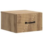 vidaXL Cabinet de chevet mural 2 Pièces Chêne artisanal 34 5 x 33 x 20 cm