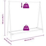 vidaXL Porte-vêtement avec étagères 106x34x102 cm bambou