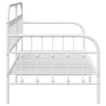 vidaXL Lit de jour Blanc 90x200 cm en Acier