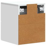 vidaXL Cabinet de chevet mural avec tiroir Blanc 34 5 x 33 x 40 cm