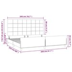 vidaXL Cadre de lit sans matelas vert foncé 200x200 cm velours