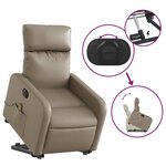 vidaXL Fauteuil inclinable de massage électrique cappuccino similicuir