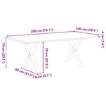 vidaXL Table à manger marron clair bois de chêne massif rectangulaire