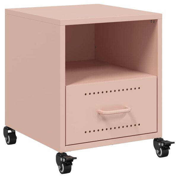 vidaXL Table de chevet rose 36x39x43 5 cm acier