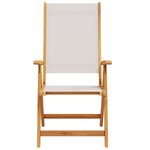 vidaXL Chaises pliables de jardin lot de 2 bois d'acacia et textilène
