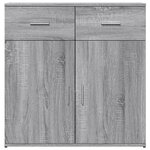 vidaXL Buffet sonoma gris 79x38x80 cm bois d'ingénierie