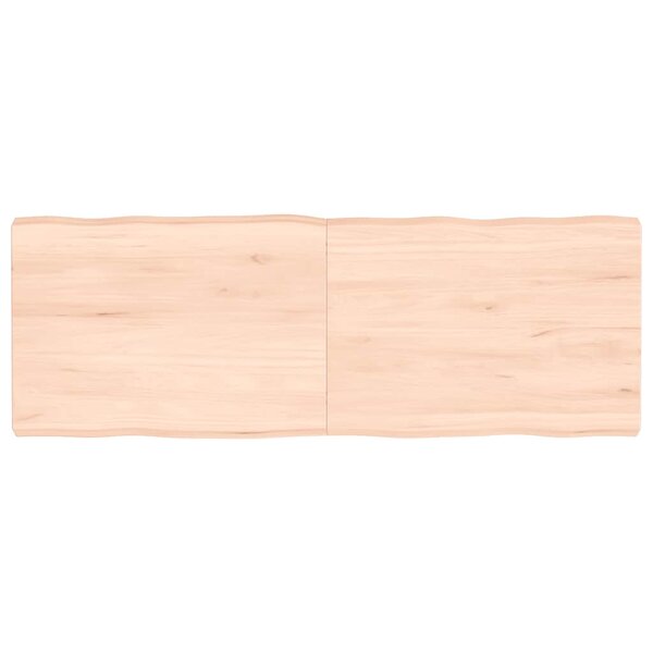 vidaXL Dessus de table bois massif non traité bordure assortie