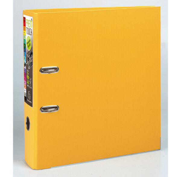 Classeur à levier Prem'Touch Polypropylène - Dos 80mm - A4 maxi - Jaune EXACOMPTA