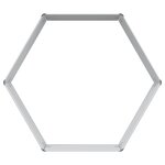 vidaXL Jardin surélevé Aspect bois 129 x 129 x 45 cm Acier galvanisé