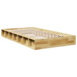 vidaXL Cadre de lit sans matelas 80x200 cm bois massif de chêne