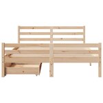 vidaXL Cadre de lit sans matelas 140x190 cm bois de pin massif
