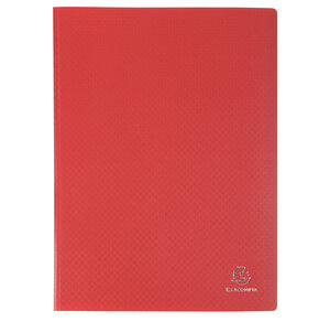 Protège-documents En Polypropylène 5/10e Opak Pochettes Cristal 200 Vues - A4 - Rouge - X 8 - Exacompta