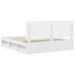 vidaXL Cadre de lit Blanc 200 x 200 cm Bois de pin massif