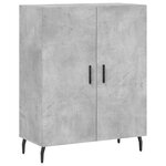 vidaXL Buffet haut Gris béton 69 5x34x180 cm Bois d'ingénierie