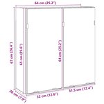 vidaXL Armoire à miroir de salle de bain chêne artisanal 64x20x66 5 cm