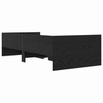 vidaXL Cadre de lit avec tiroir Chêne noir 90 x 200 cm Pin massif