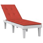 vidaXL Coussin de chaise longue rouge mélangé (75+105)x50x3 cm tissu