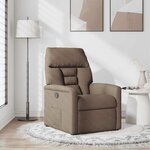 vidaXL Fauteuil inclinable Marron Tissu