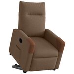 vidaXL Fauteuil inclinable électrique marron tissu