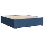 vidaXL Cadre de lit sans matelas bleu 200x200 cm tissu