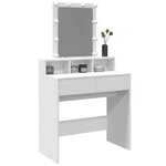 vidaXL Coiffeuse avec LED blanc 80x41x144 5 cm