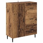 vidaXL Haut Armoire 2 Pièces Bois Ancien Bois Aggloméré et Verre