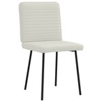vidaXL Chaises à manger lot de 4 Crème Velours