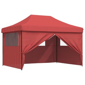 vidaXL Tente de fête 279 x 410 x 315 cm Bordeaux Tissu Oxford