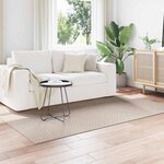 vidaXL Tapis de surface HUARTE Crème 230 x 160 cm Polyester