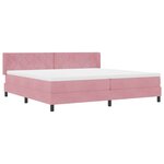vidaXL Lit à ressorts avec matelas noir 100x200 cm en velours Rose