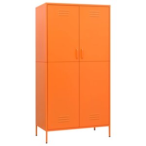 vidaXL Garde-robe Orange 90x50x180 cm Acier